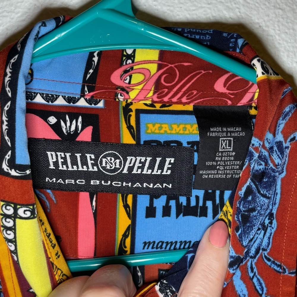 Pelle Pelle by Marc Bahaman Vintage Graphic Men's Shirt XL - Picture 5 of 7